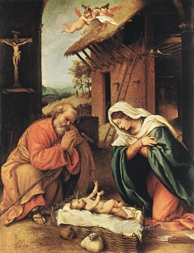 キリスト降誕 1523 ルネッサンス ロレンツォ ロット Oil Paintings